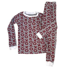 Burt's Bees Organic Cotton Valentine's Day XO Pajamas - Gray Red - 4T